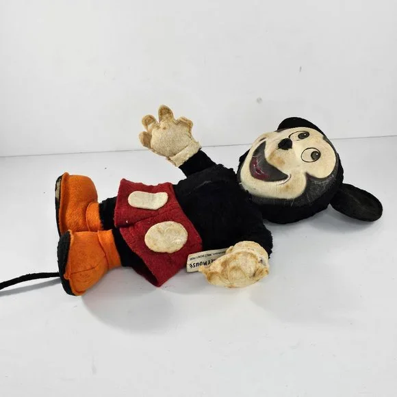 Vintage Gund Disney Mickey Mouse Plush Stuffed Animal 1940s